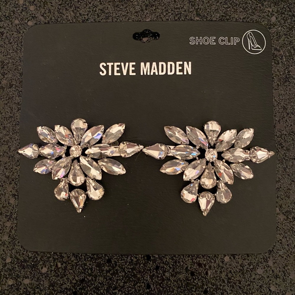 Steve Madden bling shoe clips NWT